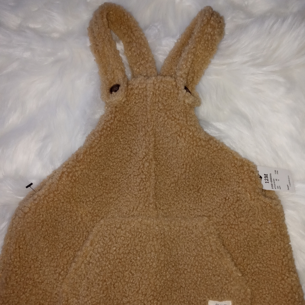 Faux lamb fur jumper dress